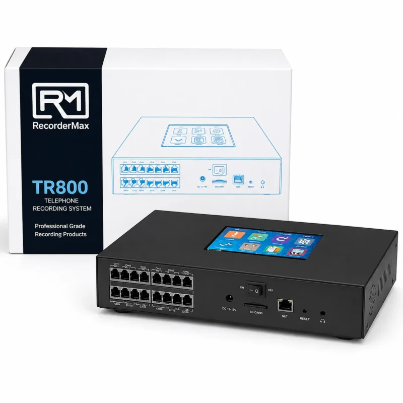 TR800 Multichannel Touchscreen Desktop Landline Call Recorder