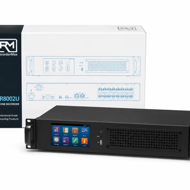 TR8002U Multichannel Enterprise Rackmount2U Landline Call Recorder